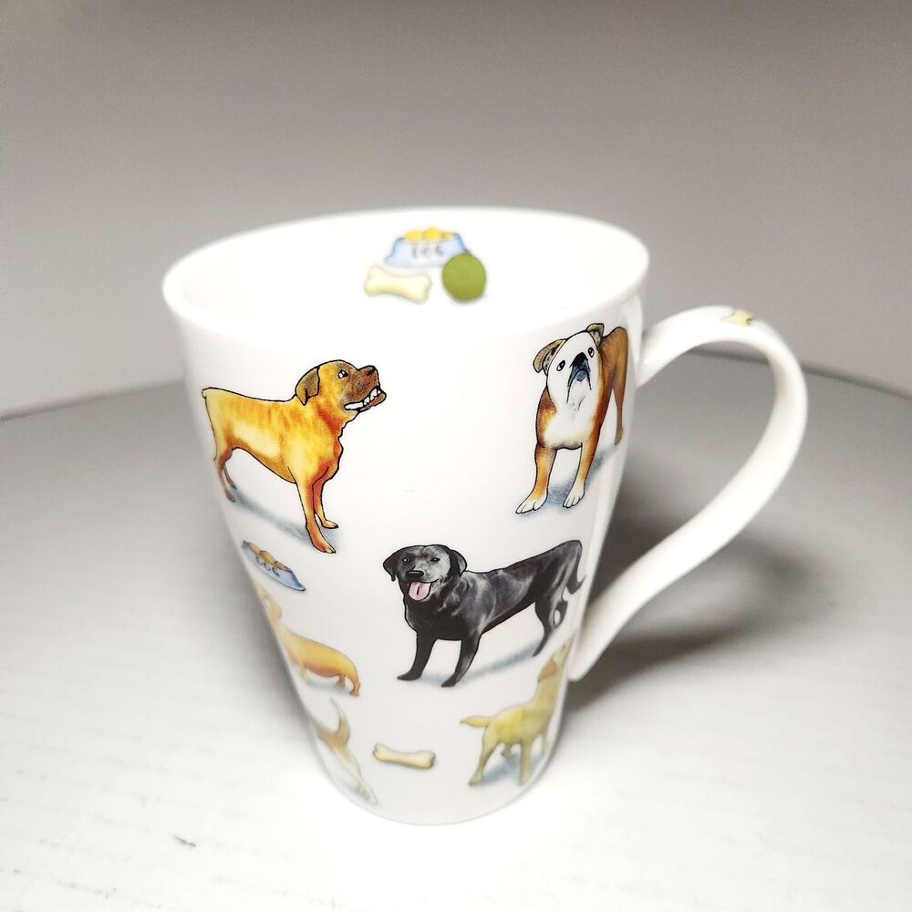 Paul Cardew Man's Best Friend Dogs Coffee Mug/Tea Cup 9oz ENGLAND Bone China